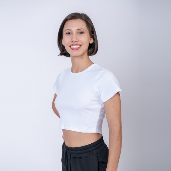 Camiseta Top Dama Verano Blanco