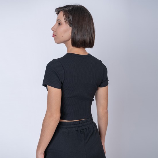 Camiseta Top Dama Verano Negro