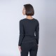 Camiseta Dama ML Cuello U Negra