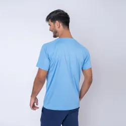 Camiseta 100% Dry Texturada Celeste