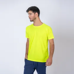 Camiseta 100% Dry Texturada Amarillo Fluo