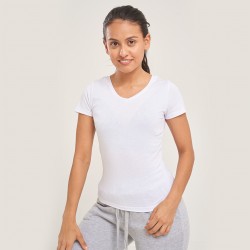 Camiseta dama SW Urban cuello V blanca Camiseta dama SW Urban cuello V blanca