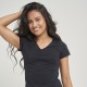 Camiseta dama SW Urban cuello V negra