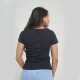 Camiseta dama SW Urban cuello V negra