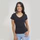 Camiseta dama SW Urban cuello V negra