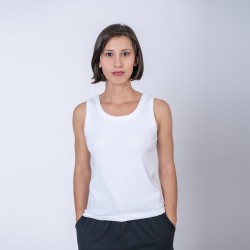 Musculosa dama rib blanco