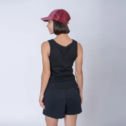 Musculosa dama rib negro