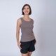Musculosa dama rib gris topo