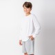 Camiseta Niño manga larga con puño Blanca