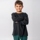 Camiseta Niño manga larga con puño Negra