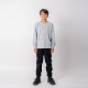 Camiseta Niño manga larga con puño Gris melange