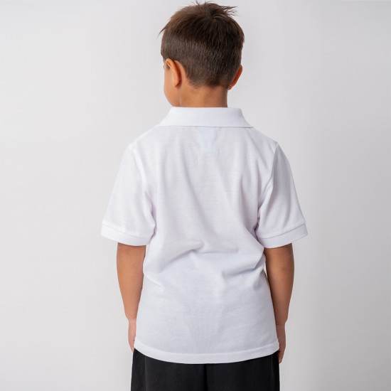 Remera Polo Niño Mix Blanco