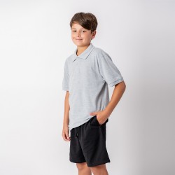 Remera Polo niño Mix Gris melange