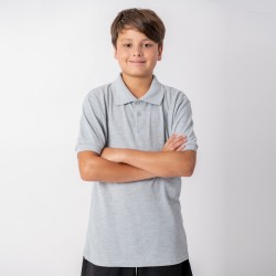 Remera Polo niño Mix Gris melange