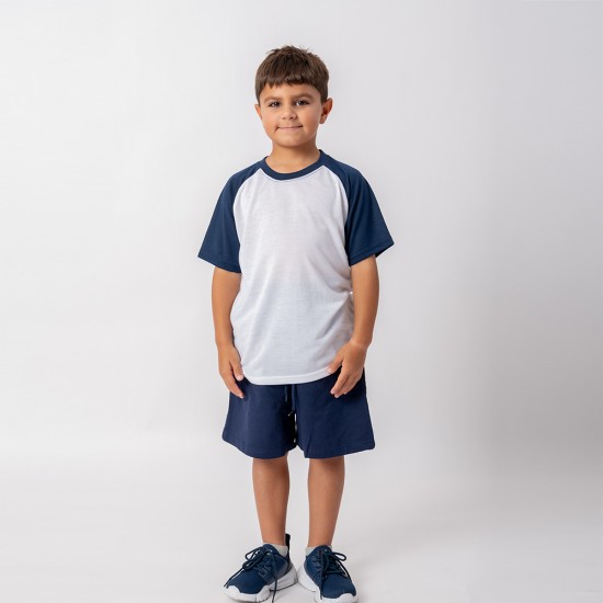 Camiseta Niño Subliprint blanco/azul