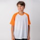 Camiseta Niño Subliprint blanco/naranja
