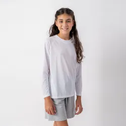 Camiseta Niño Subliprint Manga Larga Blanca