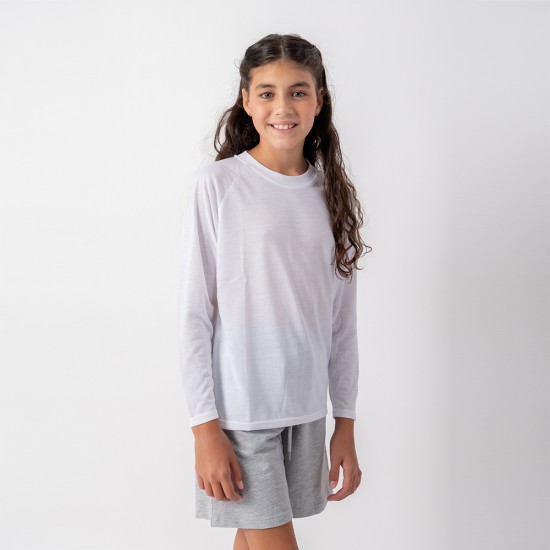 Camiseta Niño Subliprint Manga Larga Blanca