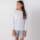 Camiseta Niño Subliprint Manga Larga Blanca