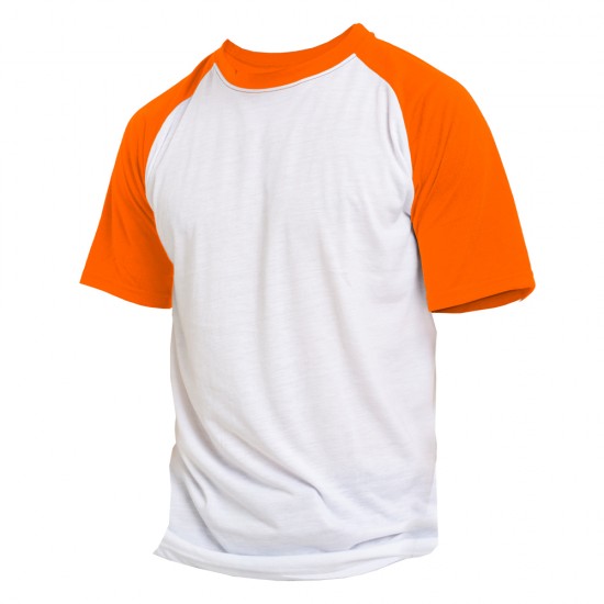 Shops camiseta blanca y naranja