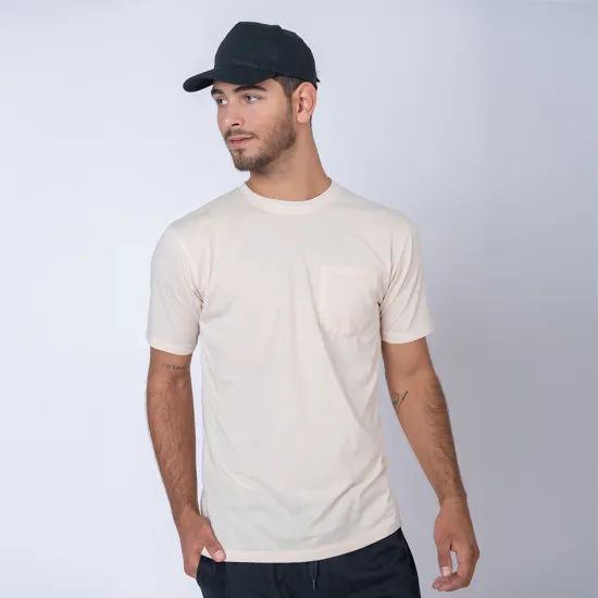 Camiseta pocket beige
