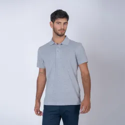 Remera Polo Gris