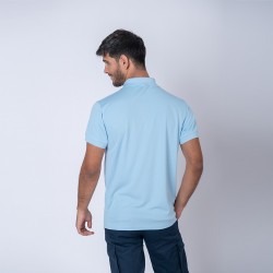 Remera polo dry celeste