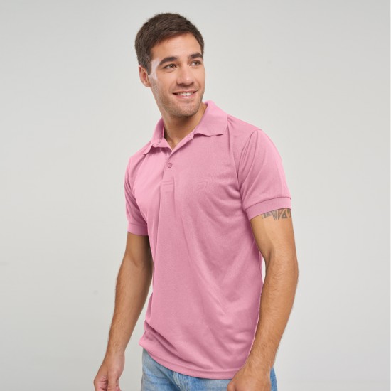 Remera polo dry rosado