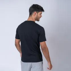 Camiseta slim algodon negro
