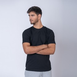 Camiseta slim algodon negro