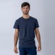 Camiseta slim algodon azul marino