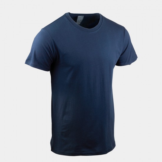 Camiseta slim algodon azul marino