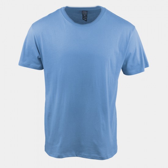 Camiseta slim algodon azul piedra