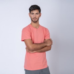 Camiseta slim algodon coral