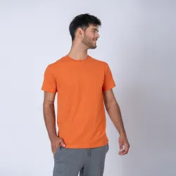 Camiseta slim algodon terracota