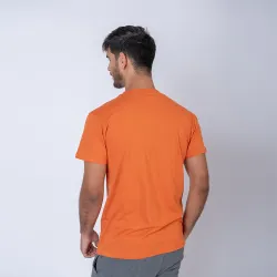 Camiseta slim algodon terracota