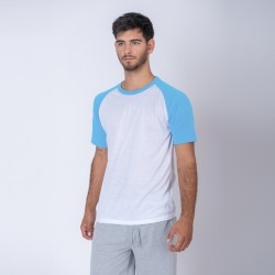 Camiseta Subliprint blanco/celeste