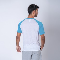 Camiseta Subliprint blanco/celeste