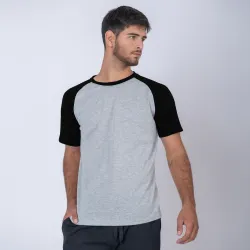 Camiseta Subliprint gris melange/negro