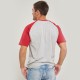 Camiseta Subliprint gris melange/rojo