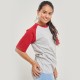 Camiseta Subliprint gris melange/rojo