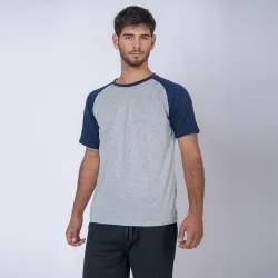 Camiseta subliprint gris mel/az