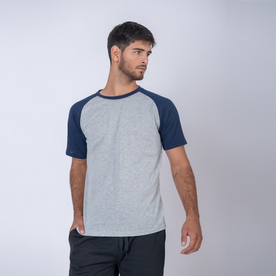 Camiseta subliprint gris mel/az