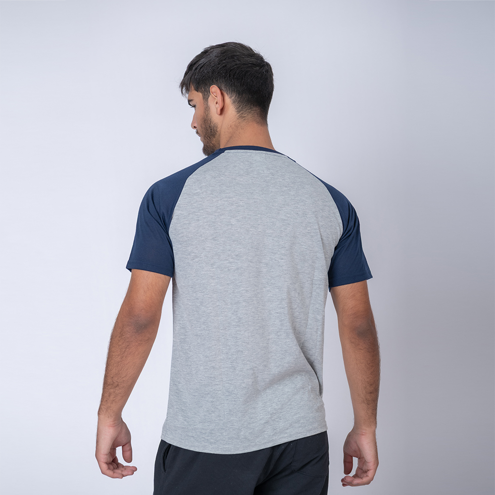 Camiseta subliprint gris mel/az