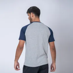 Camiseta subliprint gris mel/az