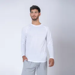 Camiseta Subliprint Manga Larga Blanco