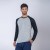 Camiseta Subliprint Manga Larga gris melange/negro