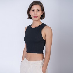 Top Dama Verano Negro