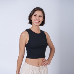 Top Dama Verano Negro