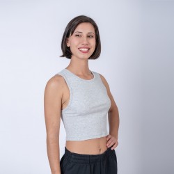 Top Dama Verano Gris Melange